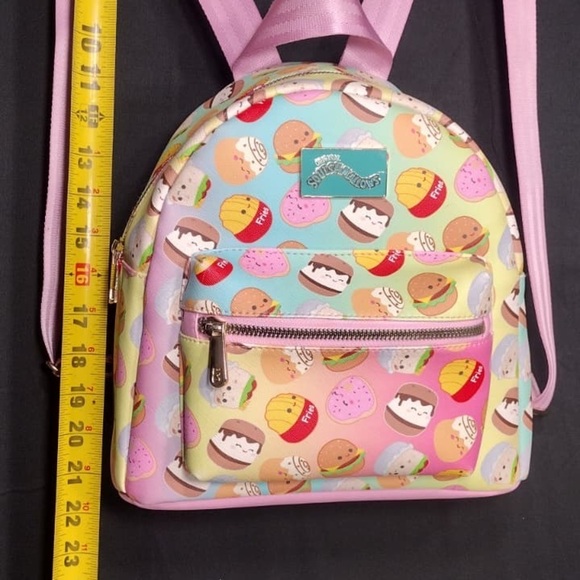 Squishmallows Pastel Kids Backpack with Pink Straps pre owned Exellent condition - Picture 4 of 10